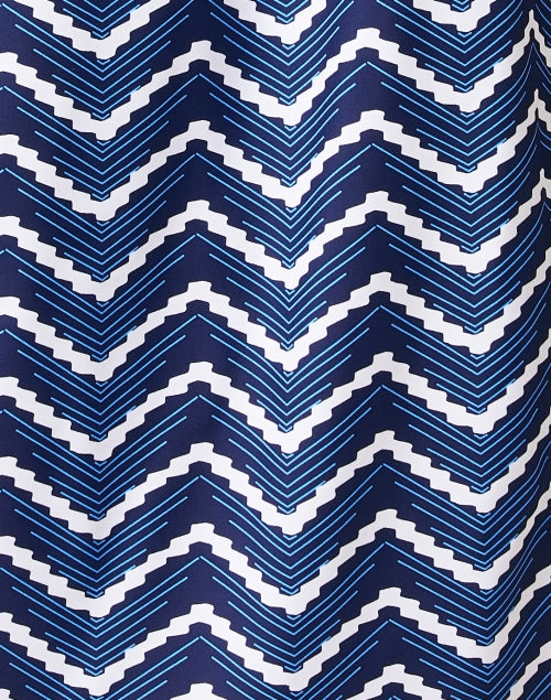 Stylish Kerry Navy Chevron Patterned Women's Dress for Everyday Wear
