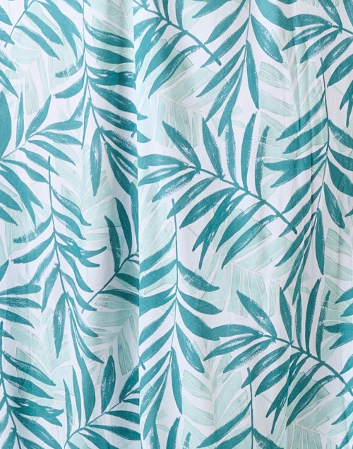 Walker & Wade's Effortless Turquoise Palm Print Elbow-Sleeve Maxi Dress