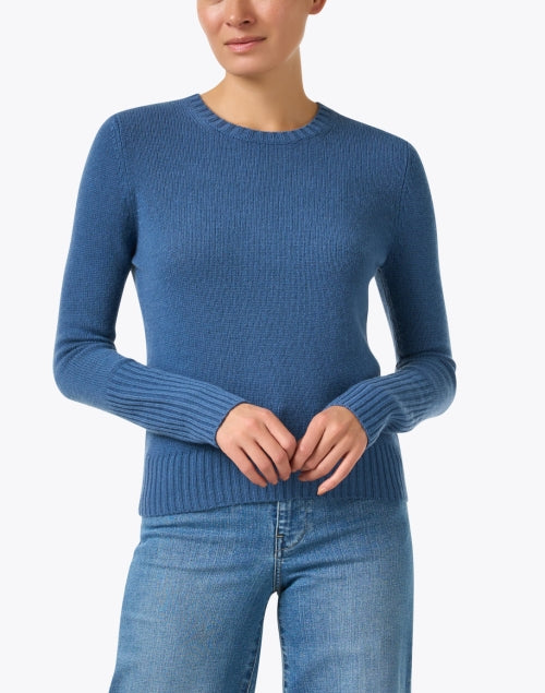 Allude's Exquisite 100% Cashmere Blue Sweater for This Season