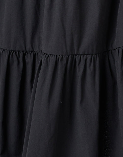 Elegant Havana Black Long-Sleeved Midi Dress for Women