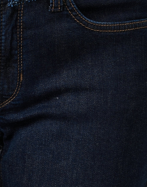 Stylish Parisian Dark Wash Flared Denim Jeans for Fashionable Women