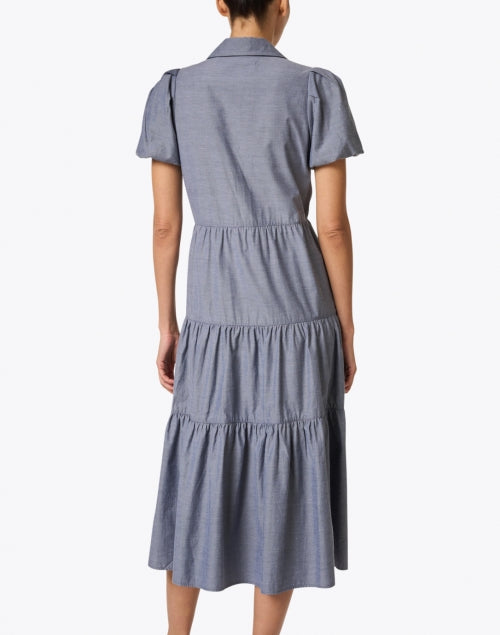 Brochu Walker Havana Beige Slate Grey Effortless Chambray Midi Dress