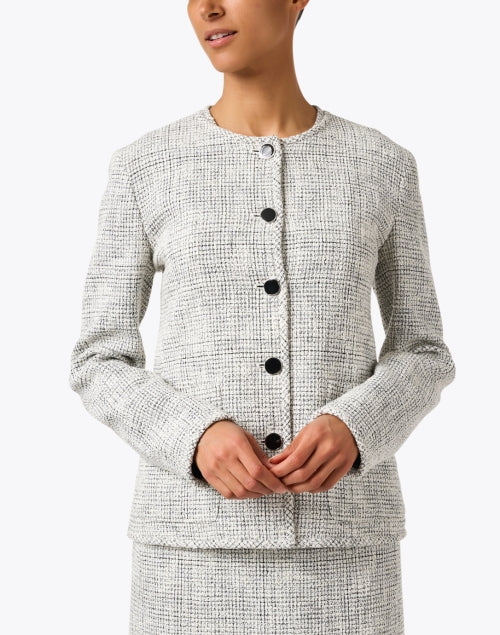 Lafayette 148 New York Cloud Multi-Tweed Stylish Tailored Jacket