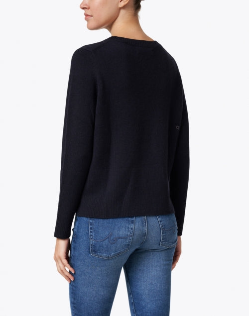 Navy Blue Must - have Cashmere Knit Sweater for Fall