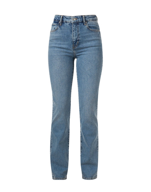 Frame's Light Wash Slim Straight Leg High Rise Stretch Denim Ruler Jeans