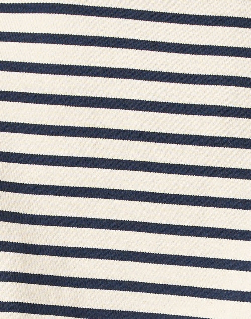 Meri Stylish Navy and Cream Striped Cotton Top for Transitional Wear