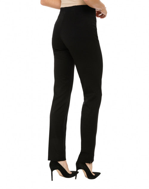 Stylish Black Tapered Stretch Pants with Side-Zip for Men's and Women's Wardrobe