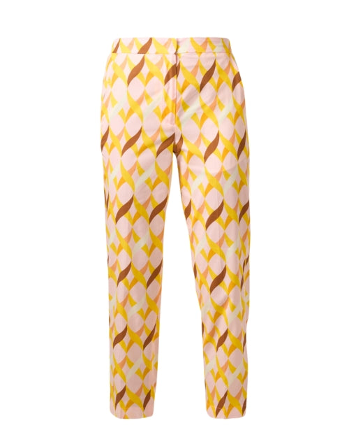 Stylish Multicolor Geometric Printed Slim - Fit 100% Cotton Pants