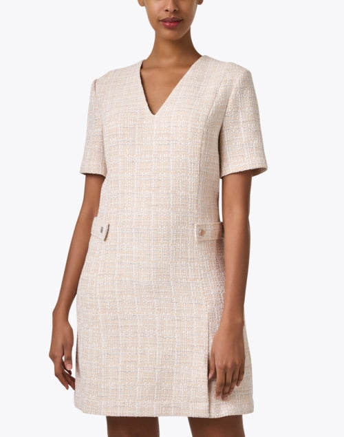 Destena Beige Tweed Women's Shift Dress - A Timeless Fashion Staple