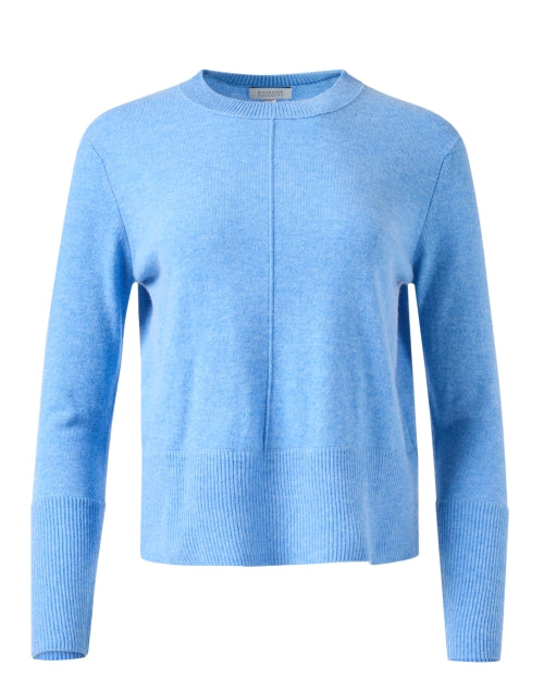 Stylish Blue 100% Cashmere Sweater for Transitional Seasons