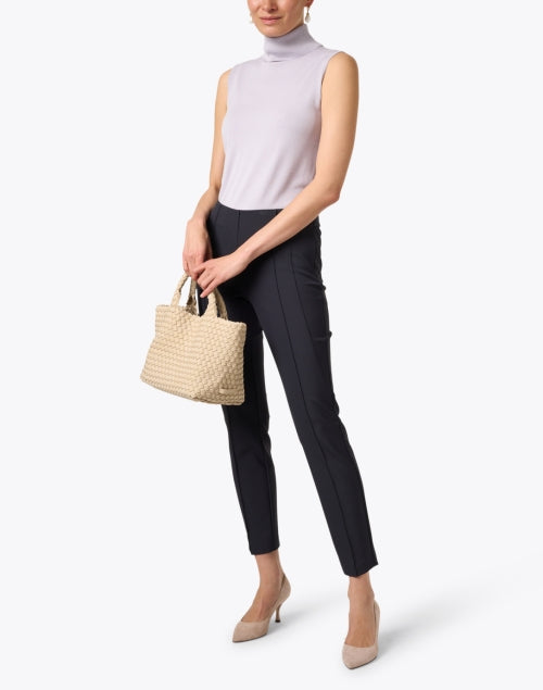 Lafayette 148 New York Gramercy Stretchable Slim-fit Blue Ankle Pants