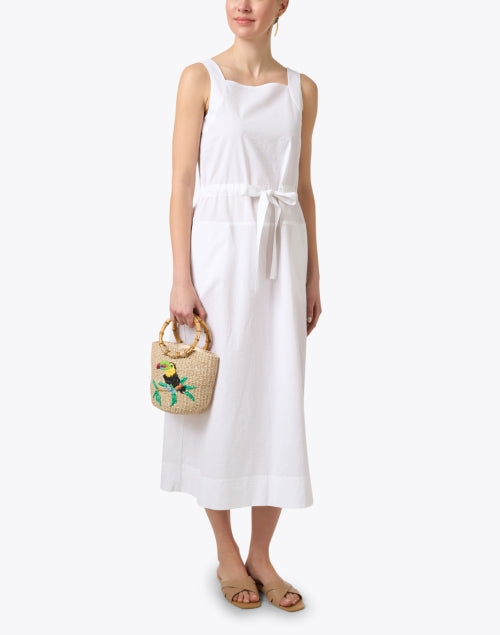 Dakota Hand - Embroidered Straw Woven Basket - Style Handbag with Tropical Aesthetic