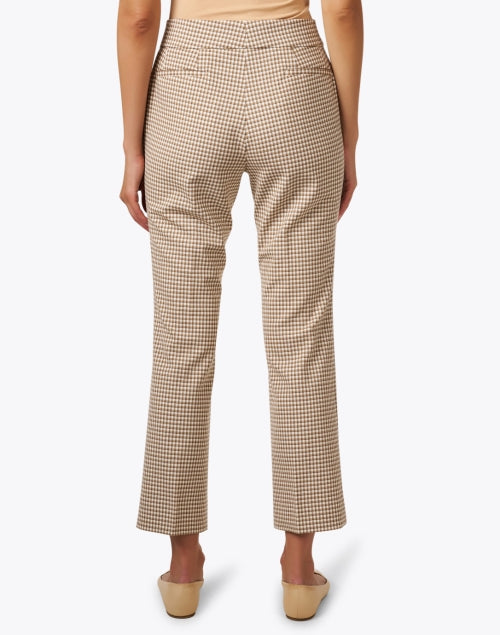 Stylish Carla Brown Checked Flare Leg Ankle-length Women's Pants