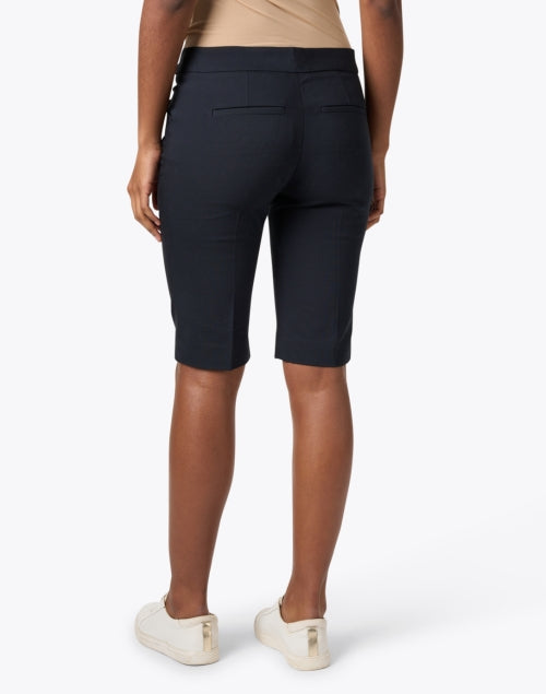 Navy Heather Premier Stretchable Cotton Shorts for All - Day Comfort
