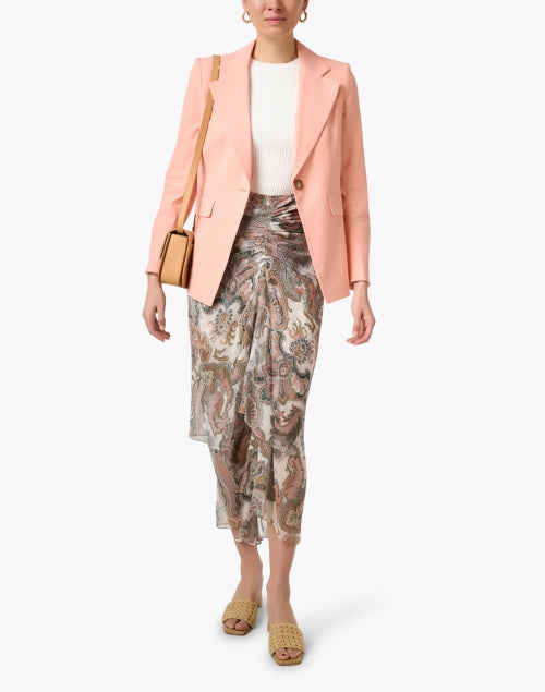 New Season Tan Leather and Woven Straw Detailing Desi Crossbody Bag