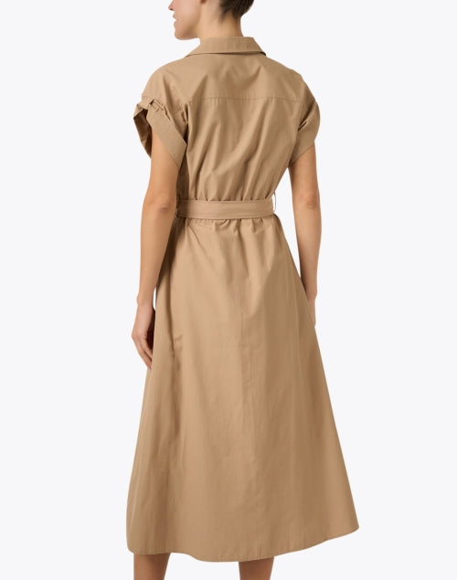 Fia Beige Women's Classic Shirt Style Dress