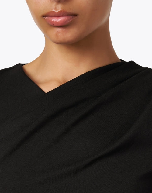 Chloe Kristyn's Bianca Black Ponte Knit Wrap Dress for All Events