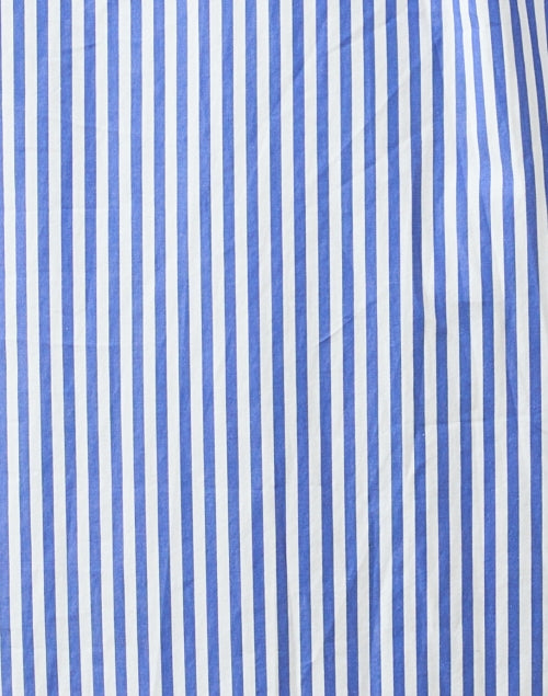 Leonie Blue and White Striped 100% Cotton Shirt Dress for Warm Weather