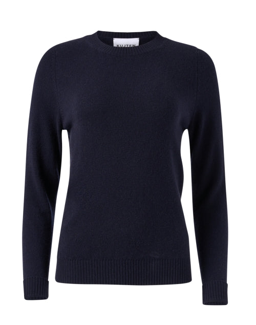 Navy Blue Luxury 100% Cashmere Dorita Pullover Sweater