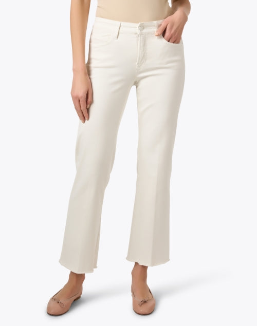 Stylish Ivory Stretch Flare Francesca Jeans for On - the - Go Women