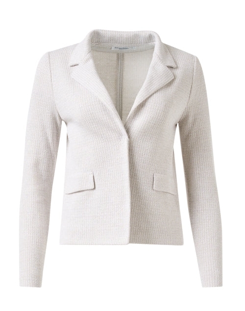 Beige Sandrine Relaxed-Fit Knit Jacket for Effortless Layering