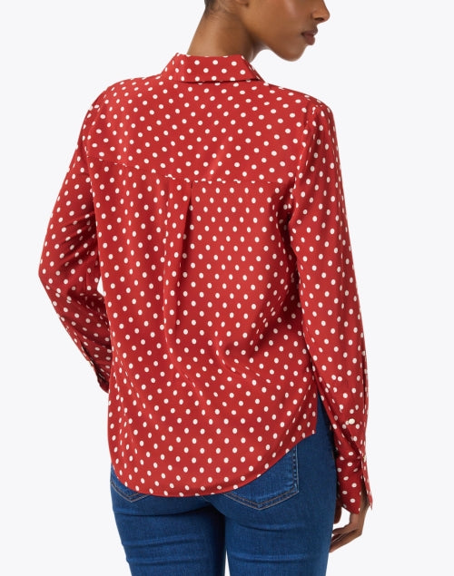 Stylish Red Dotted Monique Feminine Blouse
