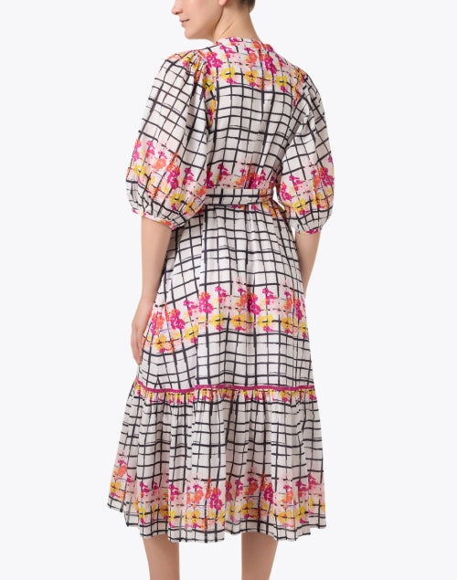 Charming Flirty Multi-Print Cotton Midi Dress