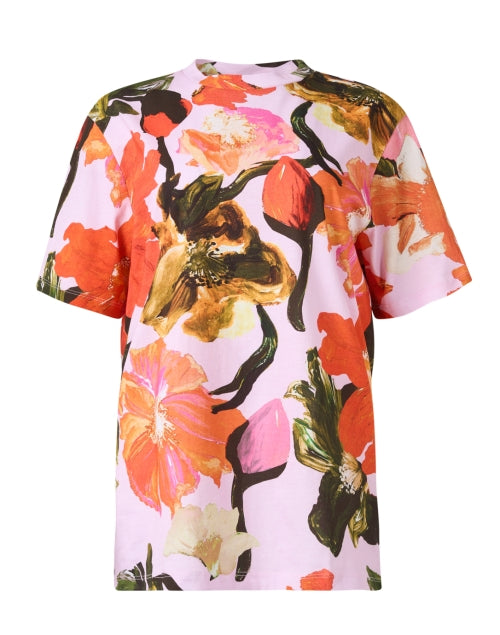 Margila Women's Pink Floral Patterned Casual Shirt