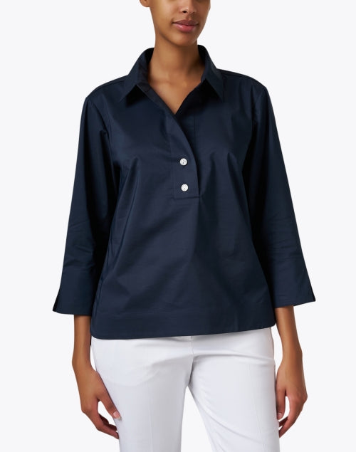 Navy Cotton Aileen Women's Fashion Top
