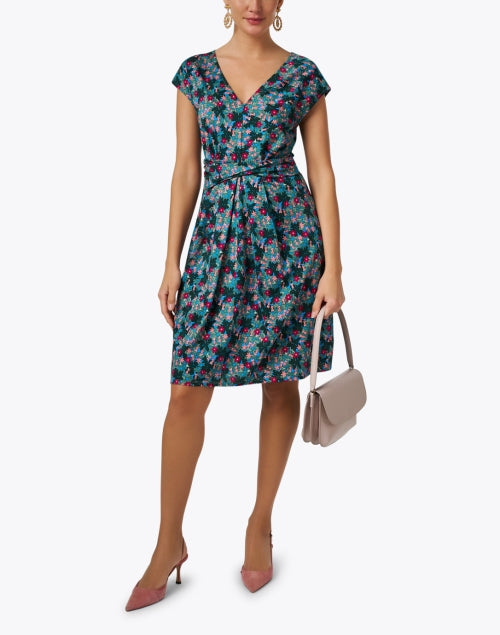 Vicino Colorful Multi - Floral Print Women's Cotton Dress