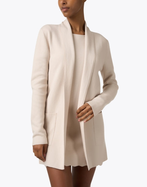 Beige Lightweight Knit Sand-style Travel Coat for Chilly Mornings