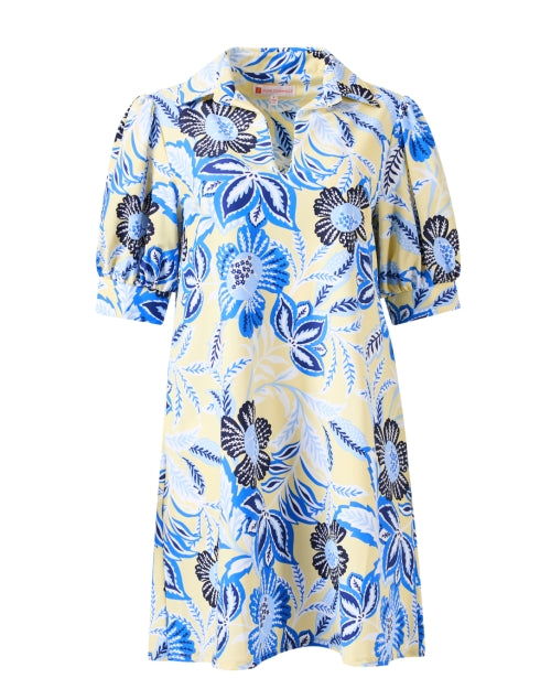 Emerson Fashionable Dress with Yellow and Blue Print for Effortless Everyday Wear