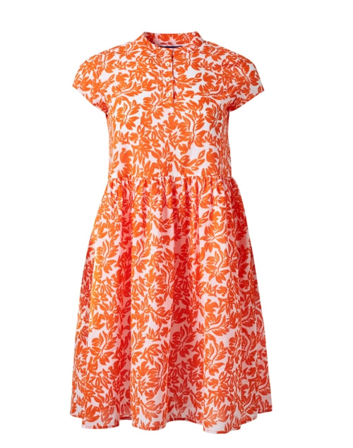 Stylish Feloi Orange Printed Lightweight Cotton Dress for Women