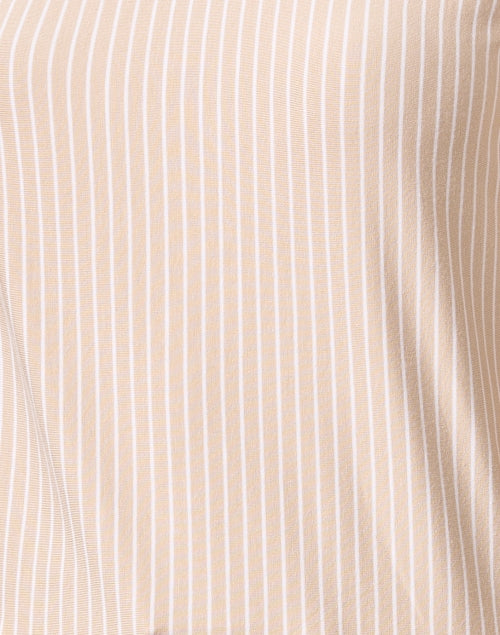 Fashionable Broadway Beige Striped Women's Top for All Occasions