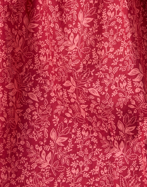 Stylish Red Floral-Printed Cotton Blouse for Modern Women