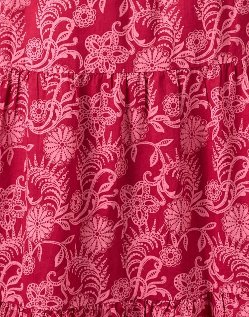 Banjanan's Feminine Castor Dress with Stunning Pink Artistic Print