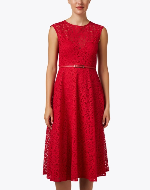Stunning Max Mara Studio Pioggia Red Lace Women's Dress
