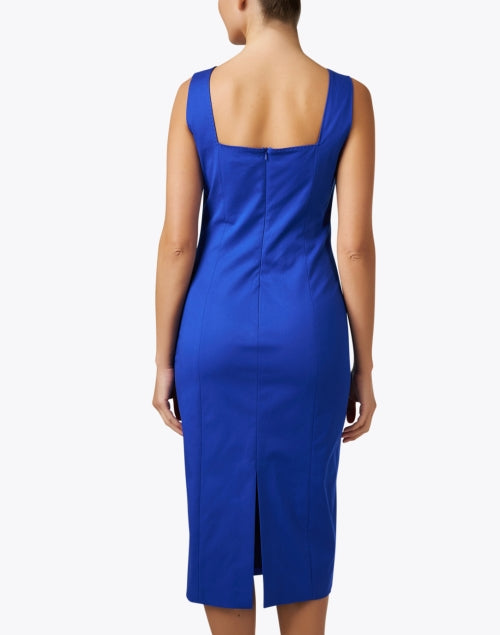 Elegant Cornflower Blue Cotton Blend Sheath Dress by Max Mara Studio