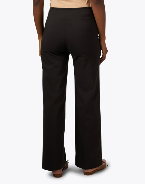 Stretchy Chocolate Brown Wide-Leg Pull-On Pants by Elliott Lauren