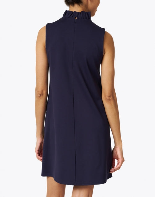 Avery Brand Navy Women's Ruffled Sleeveless Dress for Warm Weather
