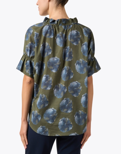 Fiona Olive Green Printed Cotton Women's Casual Shirt for Weekday Wear
