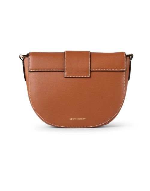 Stylish Crescent-Shaped Tan Leather Crossbody Handbag for Everyday Use