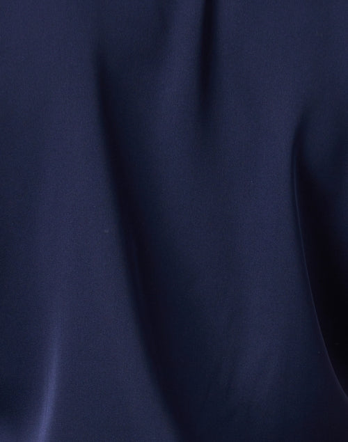 Navy Blue Stretch Silk Georgette Women's Mila Blouse by Kobi Halperin