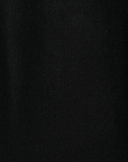 Stylish Black Cashmere Short - Sleeved Henley Top