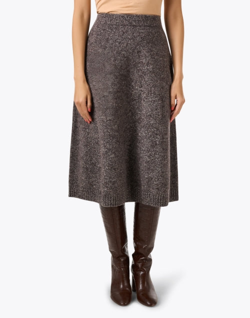 Brown Elastic - Waist 100% Wool A - Line Piega Skirt by Weekend Max Mara