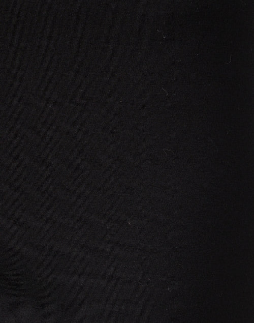 Stylish Black Ponte Material Flare Leg Women's Pants