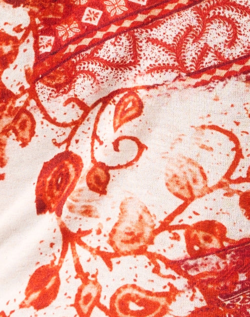 Stylish Red Floral Printed Women's Sweater for Casual Wear