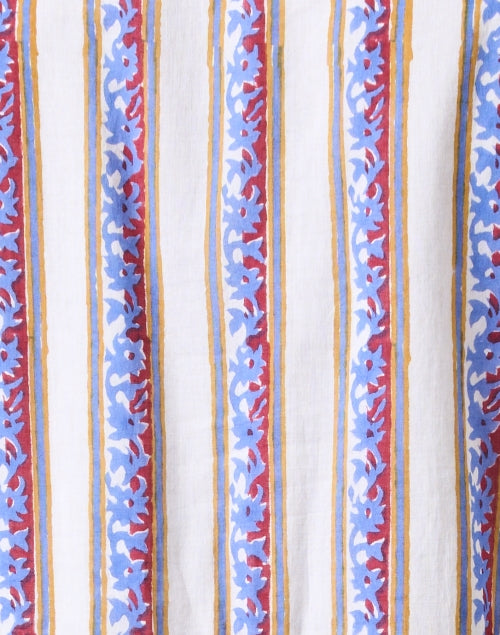 Oliphant's Havli Colorful Multi - Striped Cotton Mini Shirt Dress