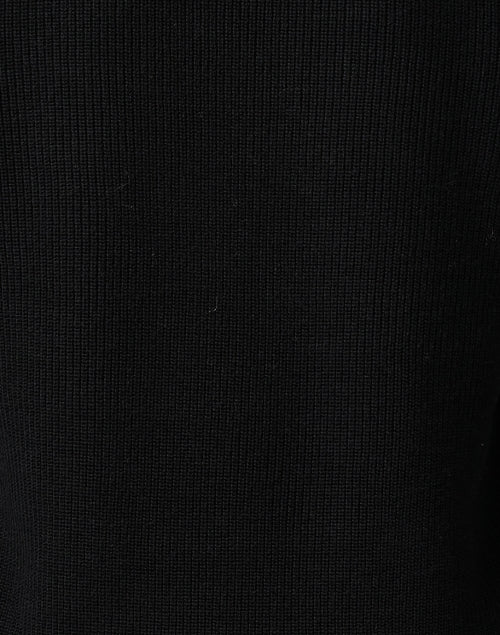 Stylish Black Cotton - Silk Balloon - Sleeve Sweater for Women