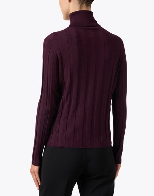 Stylish Burgundy Red Wool-Cashmere Blend Slim Fit Sweater